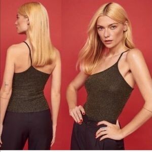 Reformation Jazmin top one strap sparkle small